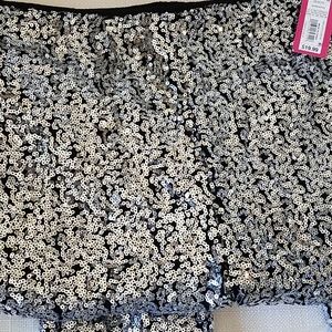 Silver sequin leggings